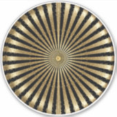 Musical Mandala Black en Gold Sticker (Voorkant)