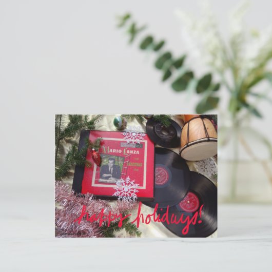 Musical  Mario Lanza Holiday Briefkaart (Staand voorkant)
