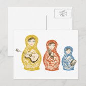 Musical Matryoshka Dolls Briefkaart (Voorkant / Achterkant)