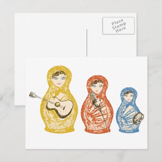 Musical Matryoshka Dolls Briefkaart (Voorkant / Achterkant)