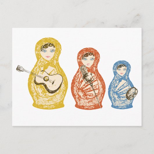 Musical Matryoshka Dolls Briefkaart (Voorkant)