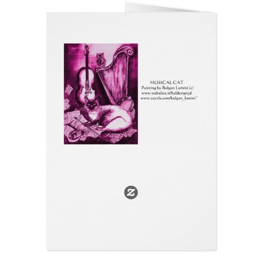 MUSICAL MOEDERDAG CAT & OWL, Roze Fuchsia White (Achterkant)