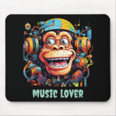 Musical Monkey Mouse Pad Muismat (Voorkant)