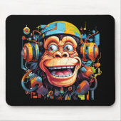 Musical Monkey Mouse Pad Muismat (Voorkant)