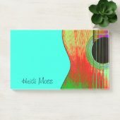 Musical Monogram Blauwgroen Green Guitar Post-it® Notes (Kantoor)