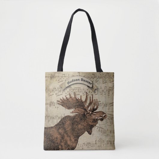 Musical Moose Forest Animals Tote Bag (Voorkant)