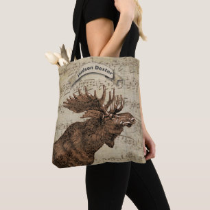 Musical Moose Forest Animals Tote Bag