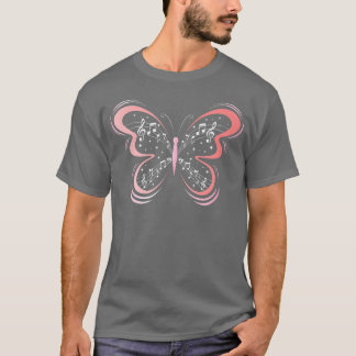 Musical Note Butterfly Music T-shirt
