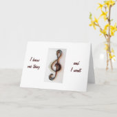 MUSICAL NOTE CARD ZEGT: "IK HOOP VAN JE" KAART (Gele Bloem)
