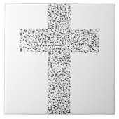 Musical Note Cross Tegeltje (Voorkant)