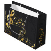 Musical Note elegant Luxe ontwerp Groot Cadeauzakje (Voorkant Gekanteld)