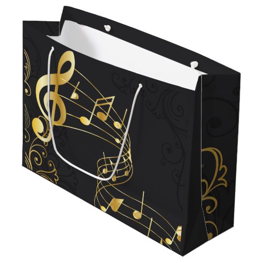 Musical Note elegant Luxe ontwerp Groot Cadeauzakje (Voorkant Gekanteld)