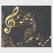 Musical Note elegant Luxury Cadeaupapier (Vlak)