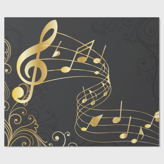 Musical Note elegant Luxury Cadeaupapier (Vlak)