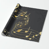 Musical Note elegant Luxury Cadeaupapier (Uitgerold)