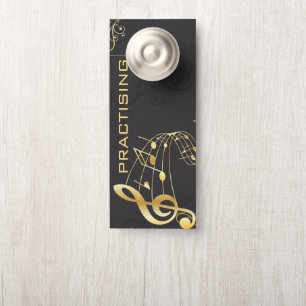 Musical Note Grey Luxury design Deurhanger