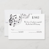 Musical Note Invitation Card RSVP Kaartje (Achterkant)