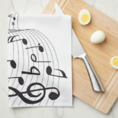 Musical Note Kitchen Towel Theedoek (Quarter Fold)