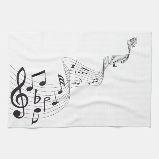Musical Note Kitchen Towel Theedoek (Horizontaal)