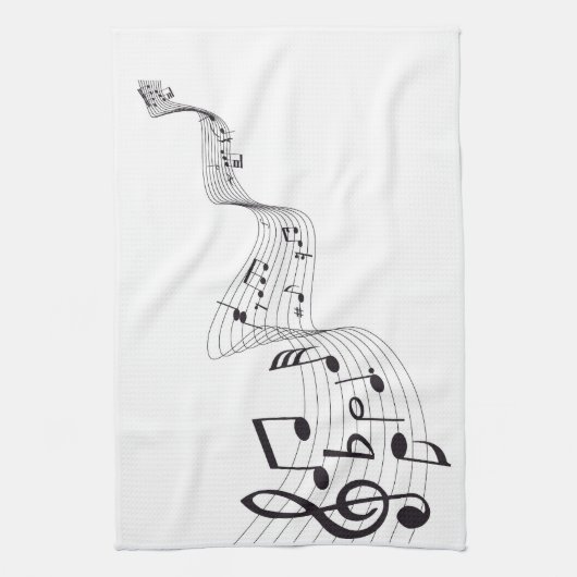 Musical Note Kitchen Towel Theedoek (Verticaal)