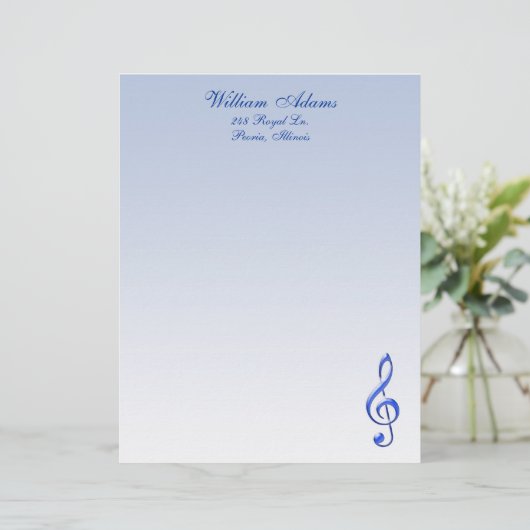 Musical Note Letterhead (Staand voorkant)