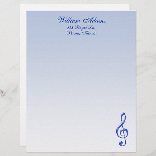 Musical Note Letterhead (Voorkant / Achterkant)