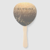 Musical Note Luxe elegante sprankelende confetti Handwaaier (Voorkant)