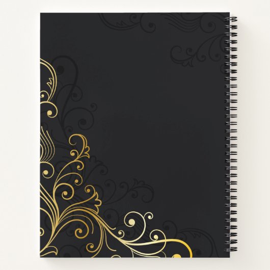 Musical Note Luxe Koninklijk ontwerp Notitieboek (Achterkant)