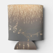 Musical Note Luxury gold sparkle confetti Blikjeskoeler (Achterkant)