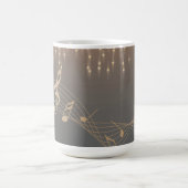 Musical Note Luxury gold sparkle confetti Koffiemok (Center)