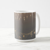 Musical Note Luxury gold sparkle confetti Koffiemok (Voorkant rechts)