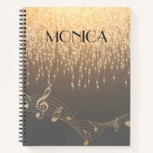 Musical Note Luxury Royal sparkle confetti Notitieboek (Voorkant)