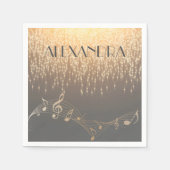 Musical Note Luxury sparkle confetti Servet (Voorkant)