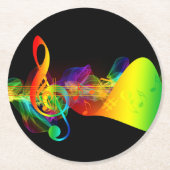 Musical Note Onderzetters met Neon Colors (Voorkant)