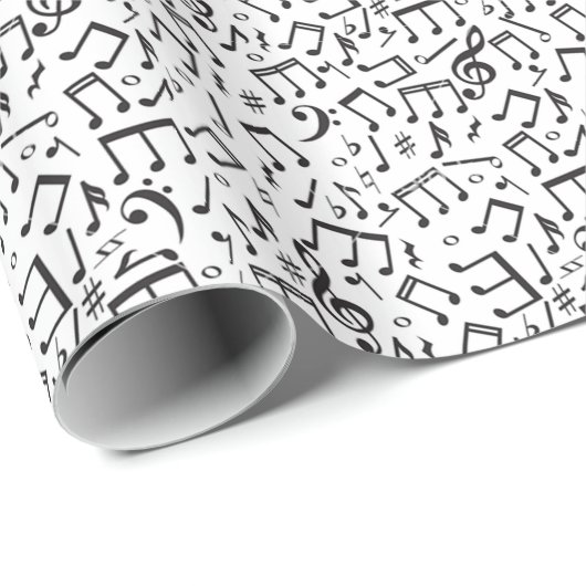 Musical Note Pattern Cadeaupapier (Rol Hoek)