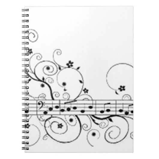 Musical Note Pattern Notitieboek (Voorkant)
