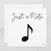 Musical Note Wenskaart Notitiekaartje (Voorkant / Achterkant)