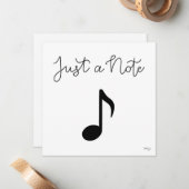 Musical Note Wenskaart Notitiekaartje (Voorkant / Achterkant in situ)