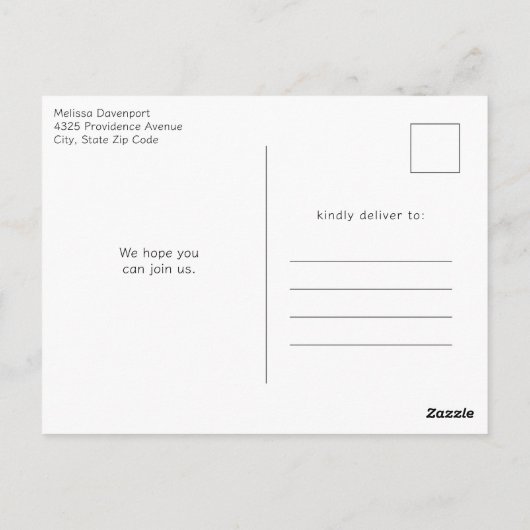 Musical Notes and Flowers  Birthday Invite Briefkaart (Achterkant)