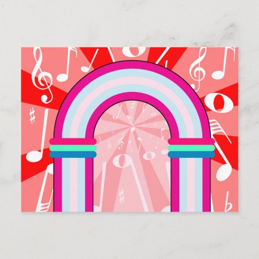 Musical Notes Archway Briefkaart (Voorkant)