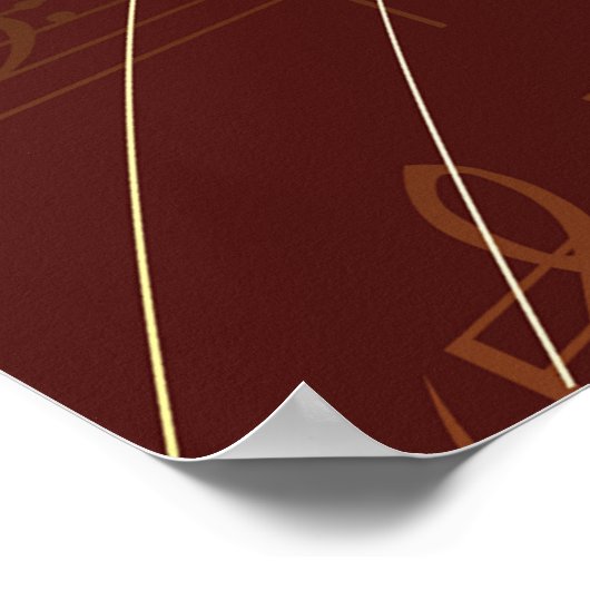 Musical Notes Background Poster (Hoek)