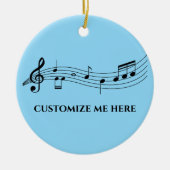 Musical Notes Band Choir Teacher Custom Kerstmis Keramisch Ornament (Voorkant)