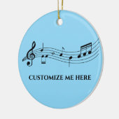Musical Notes Band Choir Teacher Custom Kerstmis Keramisch Ornament (Links)
