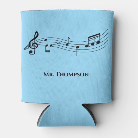 Musical Notes Band of Choir Teacher Custom Music Blikjeskoeler (Voorkant)