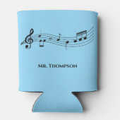 Musical Notes Band of Choir Teacher Custom Music Blikjeskoeler (Achterkant)