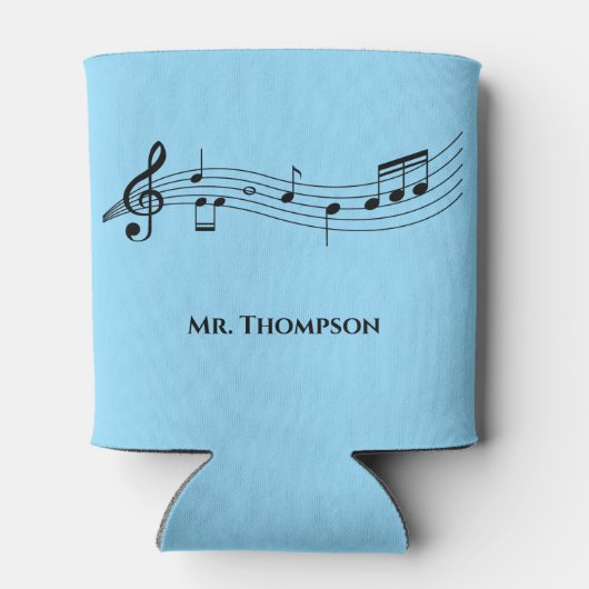 Musical Notes Band of Choir Teacher Custom Music Blikjeskoeler (Achterkant)