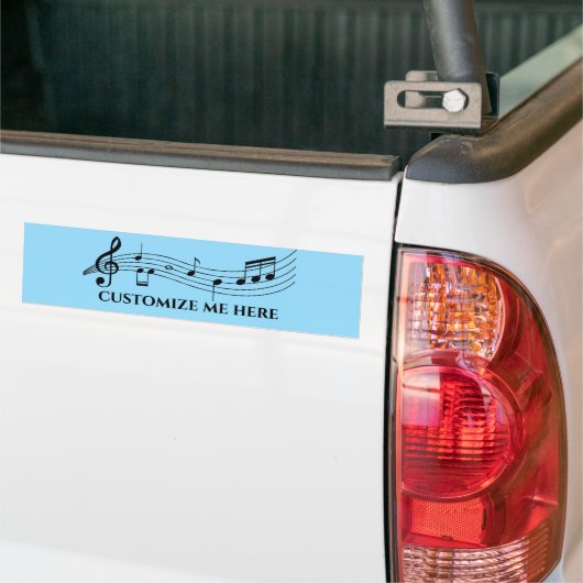 Musical Notes Band of Choir Teacher Custom Music Bumpersticker (Op Truck)