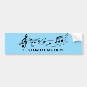 Musical Notes Band of Choir Teacher Custom Music Bumpersticker