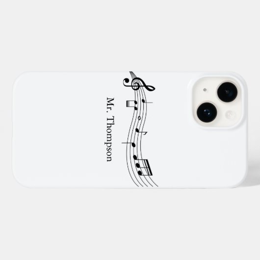 Musical Notes Band of Choir Teacher Custom Music Case-Mate iPhone Case (Achterkant (horizontaal))