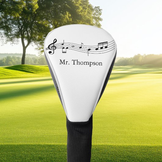 Musical Notes Band of Choir Teacher Custom Music Golfheadcover
